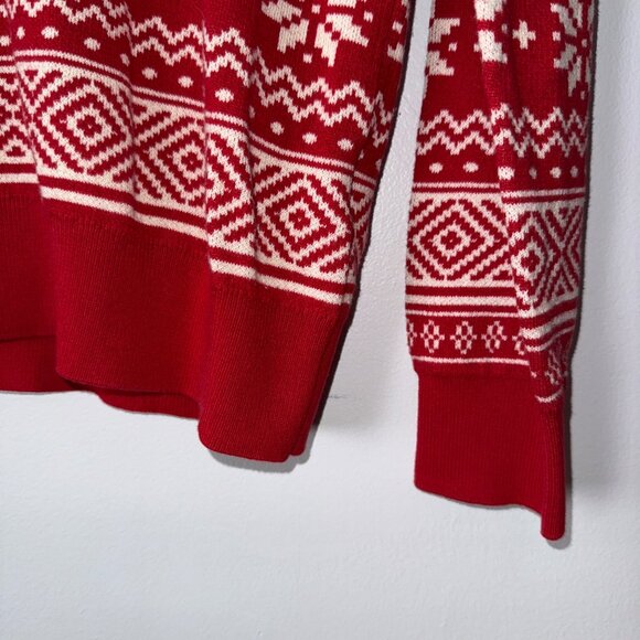H&M Red Polar Bear & Snowflake Christmas Sweater M - Picture 5 of 8